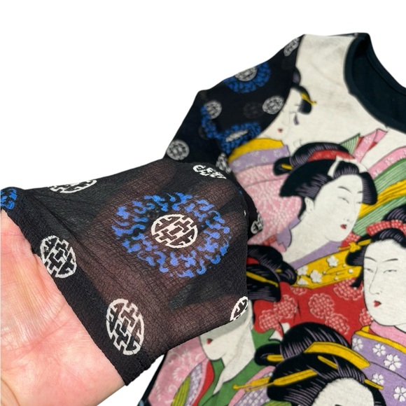 Custo Barcelona Long Sleeve Geisha Paisley Print Small - Picture 11 of 14